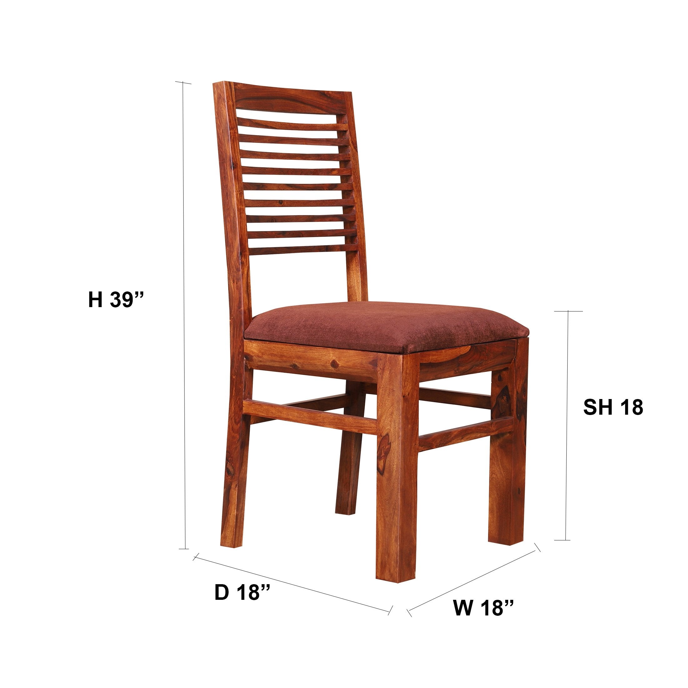 Silas Solid Wood Upholstery Dining Chair - rajasthali-furniture